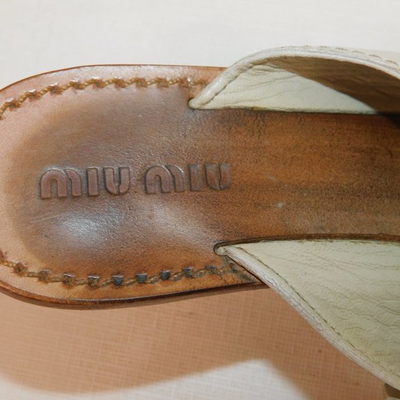 Miu Miu Sandals Made In Italy Size 36.5 - Picture 8 of 13